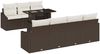 vidaXL Gartensofa-set mit Kissen 8 pcs Braun und Creme Poly-Rattan 3348944 Bild 2