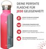 RAIKOU Isolierflasche Edelstahl Trinkflasche Vakuumisolierte Wasserflasche Thermoflasche, bis zu 12H heiß / 24H kalt,mit 2 Deckel,350ml/500ml/750ml/1000ml Bild 4