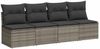 vidaXL 10-tlg. Garten-Sofagarnitur mit Kissen Grau Poly Rattan 3269400 Bild 4