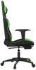 Gaming-Stuhl mit Massage & Fußstütze Schwarz & Grün Kunstleder, Drehbar [345525] Bild 5