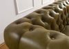 Sofa 3-Sitzer Echtleder 216x82x75 grün CHESTERFIELD #303 Bild 4