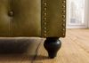 Sofa 3-Sitzer Echtleder 216x82x75 grün CHESTERFIELD #303 Bild 5