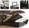 BlingBin Polsterbett Stauraumbett Beleuchtung Bettgestell (Einzelbett mit Kabellosem Laden USB C), Stauraum, 90x200cm Bild 4