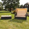Mucola Strandkorb Strandkorb Sonnenliege Sonnenbett mit Dach aus Polyrattan Relaxliege, BxTxH: 145,00 x 143,00 x 130,00 cm, (Stück), Sonnenschutzdach Bild 4