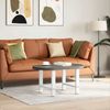 vidaXL Couchtischbeine Weiß 2 Stk. 50x(42-43) cm Stahl 4013281 Bild 3