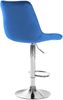 CLP Barhocker Toni Samt höhenverstellbar und drehbar,blau chrom Bild 4
