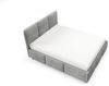 Polsterbett Schlafzimmerbett MIAMI Komplettset 160x200cm in Stoff Coral Grau Bild 2