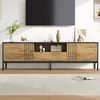 Merax Lowboard Fernsehtisch TV-Ständer Wohnzimmerschrank (1 St, geeignet für Fernseher bis zu 70 Zoll), TV-Schrank mit Schublade, offenen Fächern & Stauraum, 170x35x50cm Bild 2