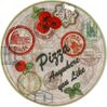 2er Set Pizzateller Moskau & Rot grün rot Ø33cm Platte XL-Teller Porzellan Bild 3