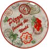 2er Set Pizzateller Moskau & Rot grün rot Ø33cm Platte XL-Teller Porzellan Bild 2