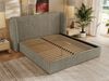 Polsterbett Bett mit Holzlattenrost Schlafzimmer Bett Doppelbett gepolstertes Kopfteil Foam Matratze - EMORA CLASSIC - 200x200 cm - Grau Strukture - MIRO LUX Bild 3