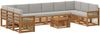 vidaXL Outdoor-Sofagarnitur mit Kissen 8 pcs Natürlich und Hellgrau 3384927 Bild 2
