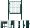 Gartentor aus verzinktem Stahl, Türklinke und Schlüssel, Grün, 106x90 cm (L x H) Bild 3