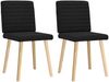 vidaXL Esszimmerstühle 2 Stk. Schwarz Stoff 4101176 Bild 2