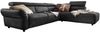 KAWOLA Sofa RISO Ecksofa mit motorischer Sitztiefenverstellung Leder schwarz Recamiere rechts 81 x 240 x 263 cm Bild 2