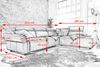 KAWOLA Sofa RISO Ecksofa mit motorischer Sitztiefenverstellung Leder schwarz Recamiere rechts 81 x 240 x 263 cm Bild 3