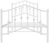 vidaXL Bettgestell mit Kopf- und Fußteil Metall Weiß 90x200 cm 373849 Bild 5