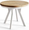 Alpi-Möbel Esstisch Wohnzimmertisch - Ausziehbarer runder Tisch 80-120 cm - Craft Eiche, Ausziehbar, 1 x Einsatz 50 cm Bild 5