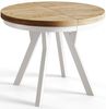 Alpi-Möbel Esstisch Wohnzimmertisch - Ausziehbarer runder Tisch 80-120 cm - Craft Eiche, Ausziehbar, 1 x Einsatz 50 cm Bild 4