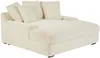 Vente-unique - ESARTO Chaise longue SamtStoff Beige - B 168 cm x H 95 cm x L 163 cm Bild 3