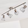 hofstein Deckenleuchte »Seveso« Deckenlampe aus Metall in Nickel-matt/Chrom, ohne Leuchtmittel, verstellbare Strahler, E14, in Gitter-Optik, mit Lichteffekt Bild 3