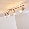 hofstein Deckenleuchte »Seveso« Deckenlampe aus Metall in Nickel-matt/Chrom, ohne Leuchtmittel, verstellbare Strahler, E14, in Gitter-Optik, mit Lichteffekt Bild 4