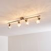 hofstein Deckenleuchte »Seveso« Deckenlampe aus Metall in Nickel-matt/Chrom, ohne Leuchtmittel, verstellbare Strahler, E14, in Gitter-Optik, mit Lichteffekt Bild 2