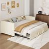 Simurq Daybett Schlafsofa 90/180x200 cm, Ausziehbett, Tagesbett, Mit Unterbett, Lattenrost, Samt, Gästebett, Platzsparend Bild 4