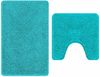 vidaXL Anti-Rutsch Badematten-Set 2 pcs Türkis PP 4019860 Bild 2