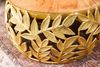 Extravagantes Couchtisch-Set RIXOS-Leaf ca. 70cm Metall natur Akazie Handarbeit Bild 4