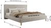Design Polsterbett LUMARO CLASSIC 160 x 200 cm mit Lattenrost & 12cm hohen Füßen, Doppelbett mit Kopfteil, Konfigurierbar, Multipocket Matratze - Hellgrau Strukture - ELORI LUX Bild 4