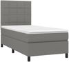 vidaXL Boxspringbett mit Matratze & LED Dunkelgrau 100x200 cm Stoff 3134854 Bild 3