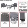 Aluminium Lounge-Set HWC-P82, Gartengarnitur Balkon-Set Stuhl Tisch, Stoff/Textil (220g/m²) ~ Holz-Optik olivgrün Bild 2