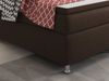 Inter Boxspringbett King Size 180x200 cm Webstoff Braun Bild 2