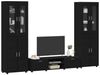 vidaXL TV-Schrankset mit Schubladen FLORIN 3 pcs Schwarz Holzwerkstoff 3397995 Bild 3