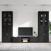 vidaXL TV-Schrankset mit Schubladen FLORIN 3 pcs Schwarz Holzwerkstoff 3397995 Bild 4