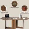 COSTWAY Esstisch Klapptisch, ausziehbar Breite 45-163 x 80 x 75cm, Holz Bild 3
