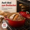 Annastore Bräter Gusseisen Topf emailliert mit Deckel Bräter Brotbacktopf Brottopf, Ofenfest bis 260 Grad, Für Induktion, Gas, Ceran, Elektro, Ofen Bild 4
