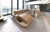 Wohnlandschaft Wave XXL in Leder - Ledermix - sandbeige-weiß - Links Bild 2
