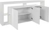 Dmora Kommode Andale, 3-türiges Wohnzimmer-Buffet, Wohnzimmer-Kommode, modernes Kommode, 100 % Made in Italy, 200 x 40 x 80 cm, glänzendes Weiß Bild 4