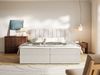 Selsey 'Togents' Boxspringbett 140x200 mit Stauraum und Topper, hydrophobe Chenille, hellbeige Bild 2