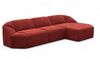 Samtstoff Ecksofa Cabrera L Form Kurz - Samtstoff - rot - Rechts Bild 5