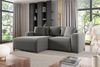 Polsterhocker Designerhocker Hocker MEGAN in Stoff Salvador Grau Bild 2