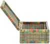 Krines Home Aufbewahrungskorb Flacher Korb mit Deckel Rattan geflochten Regalkorb Aufbewahrungsbox Bild 4