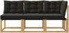 vidaXL Outdoor Mittel- und Ecksofa mit Kissen 3 Stück Weiß 901623 Bild 5
