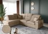 Ecksofa Schlafsofa Sofa FREJA Stoff Brooklyn Cappuccino Ottomane Links Bild 2