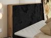 Doppelbett, Boxspringbett mit Bettkästen, Multipocket-Matratze und Topper, Set mit Kopfteil, Eiche Wotan Holzrahmen - WOOD CLASSIC - 180 x 200 cm - Schwarz Cord - H3 Bild 3