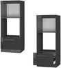 Mikrowellenschrank Fame-Line Anthrazit Hochglanz 60 cm offen Vicco Bild 5