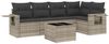 vidaXL 6-tlg. Garten-Sofagarnitur mit Kissen Hellgrau Poly Rattan 3220141 Bild 2