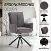 Esszimmerstühle Drehbar 2 Stühle für den Esstisch Küchenstühle mit Armlehne Stoff Anthrazit Polsterstühle Sessel Bild 4